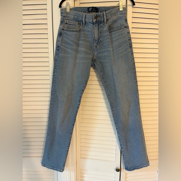 GAP Men's Straight Jeans in Light Blue - Picture 1 of 6